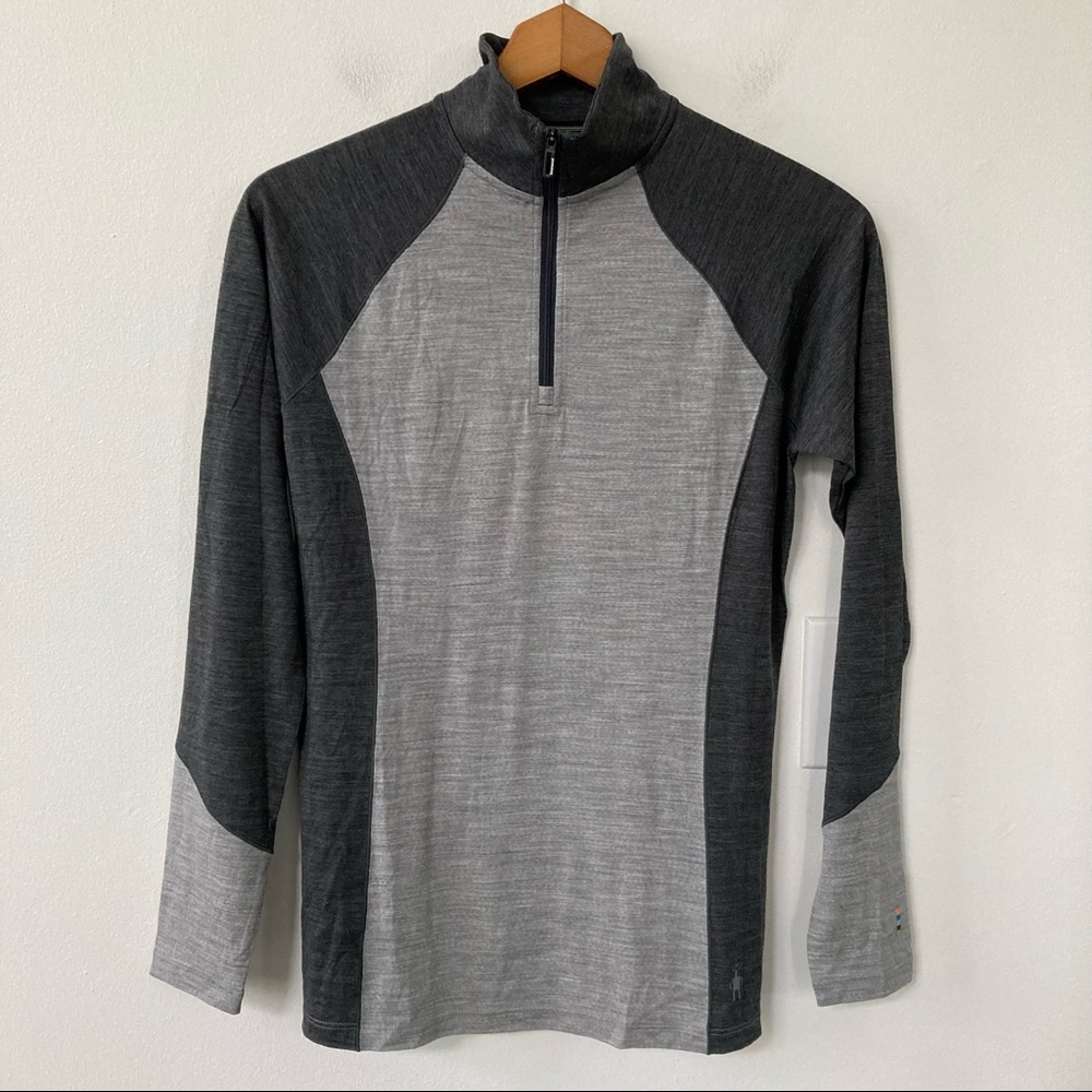Smartwool Merino Wool 150 Base Layer Colorblock 1/4 Zip